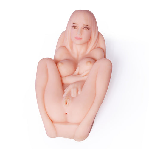 Male Masturbator Life Size Love Doll Sex Doll with Head Torso Breasts Ass Vagina